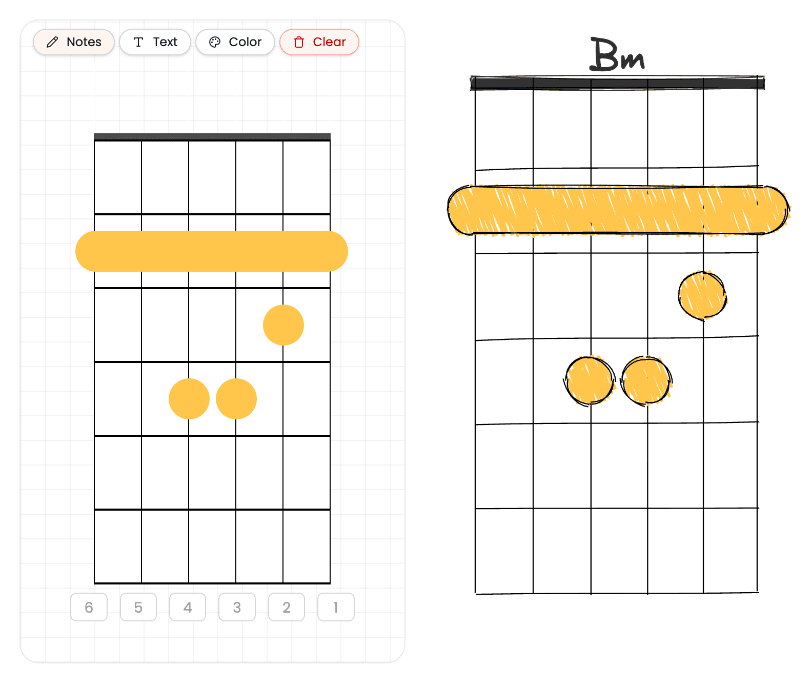 Chord chart builder preview
